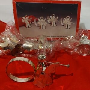 Silver Angel Napkin Rings set of 4